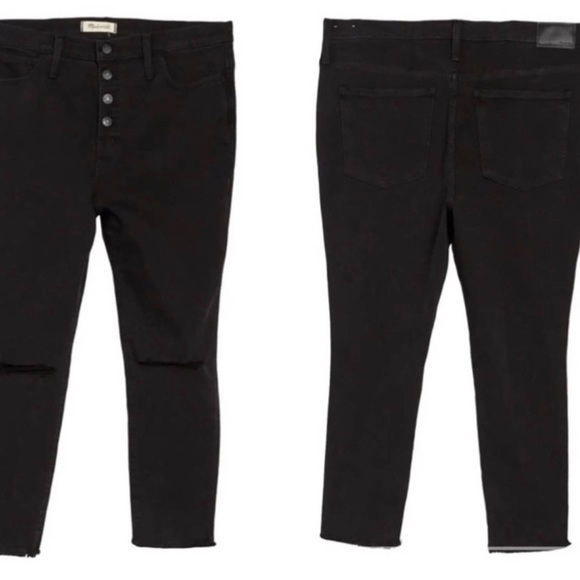 Nwt MADEWELL Button Fly Skinny Jeans Petite 33 - Picture 1 of 9